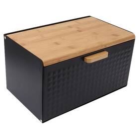 Dioche Dioche1icqxbfe2r-12 Black Bread Box For Kitchen Countertop Metal Homemade V