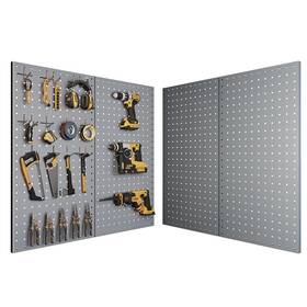 Ddb-bla-2 Dioosn Pegboard Metal Peg Board Pegboards Wall Organizer With 57 Pcs Hooks Sturdy