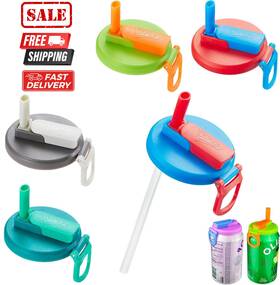 Dipesi 753853437492 6 Pack Color Soda Can Lids With Straws Reusable Silicone Multiple Colors Dipesi 753853437492 6 Pack Color Soda Can Lids With Straws Reusable Silicone Multiple Colors