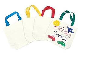 Discount School Supply 191487012935 Colorations Canvas Tote Bags Pack Of 12