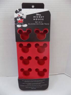 Disney 042887797550 Mickey Mouse Silicone Ice Cube Trays Set Of 2 Nos Moc