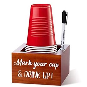 Disposable Cup Holder With Marker Slot Mark Your And Drink Up For Rustic