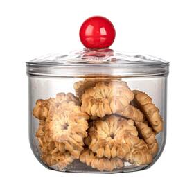 Jar01-900ml Dlrdlr 30oz Plastic Cookie Jar With Airtight Lid Clear Food Storage Container For C
