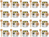 Dnay Dkiy 20-count 1.5 Oz Mini Hexagonal Glass Honey Jars Small