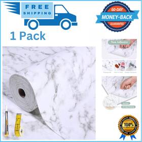 Dntorx 313043354376 Drawer Liner 12 Inches X 20 Ft Shelf For Kitchen Cabinets Non-adhesive Marble