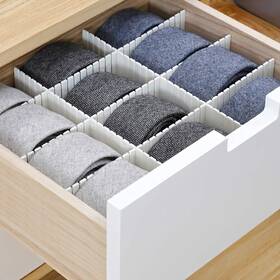 X3.54 Dobmit 727196755933 40pcs Large Diy Drawer Dividers 18.5 Inch Deep Plastic Grid Drawe