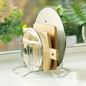 Cb-001s Dorinerack Pot Lid Organizer For Cabinet Cutting Board And Rack Stainless St