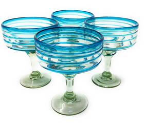 Dos Sueñ Os 732169838773 Mexican Hand Blown Glass Set Of 4 Margarita G