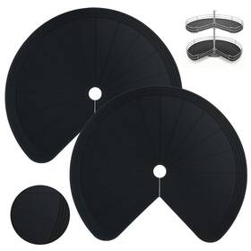 Douaowoc 5373sgbj2551 2pcs Large Lazy Susan Shelf Liner 26 Inch Silicone Non Slip Kitc
