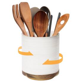 Dowan D05211a00 360 Rotating Extra Large Cooking Utensil Holder 7.6 Inch Kitchen Utensi