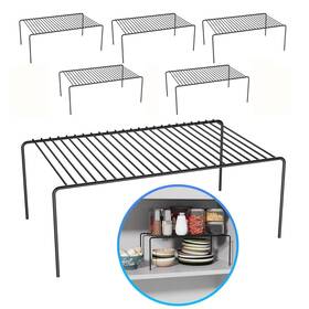 Dpzm-l0271x6h Dpzm Large 15.7 X 9.4 Inch Black Cabinet Storage Shelf Rack Set Of 6 Rustproof Me Dpzm-l0271x6h Dpzm Large 15.7 X 9.4 Inch Black Cabinet Storage Shelf Rack Set Of 6 Rustproof Me
