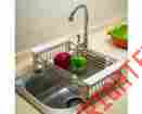Dq-0076 Above Edge Drainer Over The Sink Dishes Produce Adjustable White Sturdy Wire Large New 0701385734749