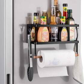 Dr.betree 755494476199 Magnetic Spice Rack For Refrigerator Paper Towel Holder Fridge M