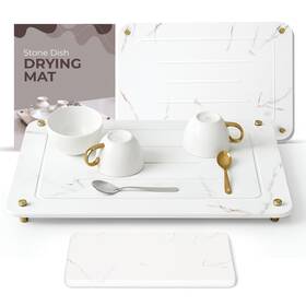 B0dphnn3vx Dropereum Stone Drying Mat For Kitchen Counter Sink Caddy 15.7 Inch X11.8 Diatomaceous