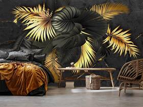 B-no.21-dslbz-440 Dslbz Marble Golden Tropical Plant Wall Mural Wallpaper For Bedroom 173 Inch X 120 W B-no.21-dslbz-440 Dslbz Marble Golden Tropical Plant Wall Mural Wallpaper For Bedroom 173 Inch X 120 W