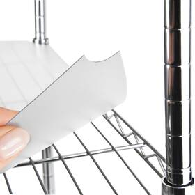 Dualso 850037081776 Wire Shelf Liner Rack Mat - Thick Cover Waterproof Plastic Metal Easy Use