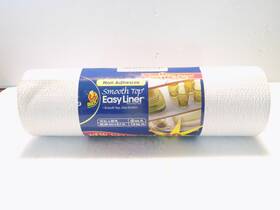 Duck 075353257760 Shelf Liner Brand Easy Smooth Top 12 Inch X 20ft White With Texture