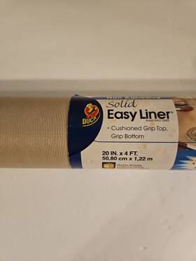 Duck 075353263068 Solid Easy Liner Non Adhesive Shelf Taupe 20 Inch X 4 Anti Microbial