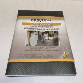 Duck 075353974476 Easy Liner Under The Sink Clear Classic 24 Inch X 4 Ft Extra Large Sheet