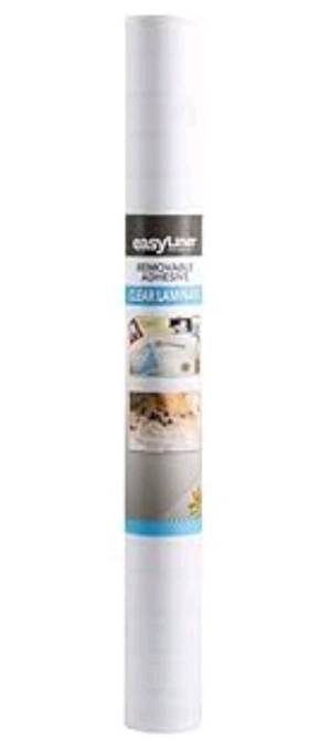 286762 Duck Brand Easy Liner Adhesive Laminate Clear 18 Inch X 24ft Plastic Shelf