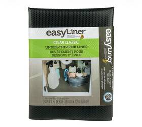 287174 Duck Easyliner Clear Classic Under The Sink Liner 24-in X4-ft Black Cabinet Mat