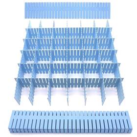 Dutwroy 638479282834 24pcs Adjustable Drawer Dividers 14.5inch Plastic Storage Drawers Divider Whi