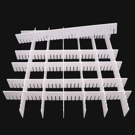 Dutwroy 638479282841 12pcs Adjustable Drawer Dividers 0.1inch Thickness Diy Grid 40x5cm P