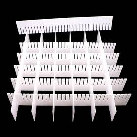 Dutwroy 638479282858 12pcs Adjustable Drawer Dividers 0.1inch Thickness Diy Grid 40x7cm P