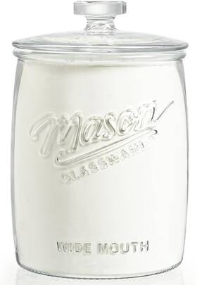 Dwbligt 765123108797 1 Gallon Glass Cookie Jar With Airtight Lid Wide Mouth Mason For Pantry