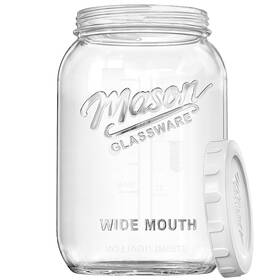 Dwbligt 765123108810 1 Gallon Glass Jar With Airtight Lid Large Mason Extra Wide Clear