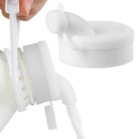 Dwb-277 Dwbligt 2 Pcs Silicone Pour Spout Caps For Glass Milk Bottles White