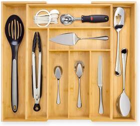 Dgo-6 Dynamic Gear Premium Bamboo Drawer Organizer Silverware 100% Pure