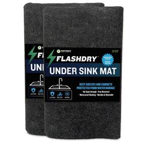 Earthsafe 197644242115 Flashdry Under The Sink Mat Liner For Kitchen Cabinet Waterproof Slip Resistant