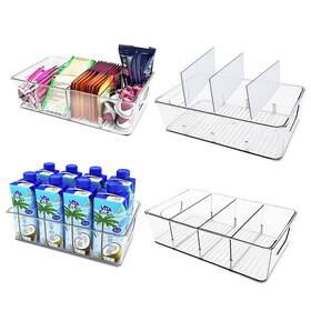 Es-pn04 Easpace 4-pack Pantry Organizer Bins Clear Storage Containers For Kitche