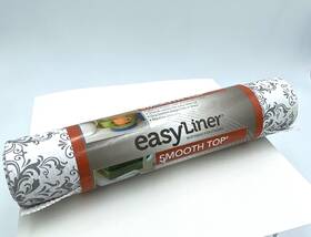 Easy Liner 075353970874 Shelf Paper 12in X 10ft White Gray Damask Kitchen Cabinets Core Easy Liner 075353970874 Shelf Paper 12in X 10ft White Gray Damask Kitchen Cabinets Core