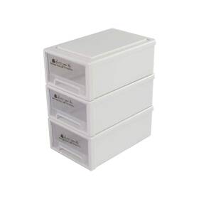 Easymanie 751300860879 6 Quart Plastic Storage Drawers Stackable Desktop Organizer 3 Packs Fast Ship