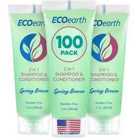 Ee-2in1-1.0-100 Ecoearth Travel Size Shampoo Conditioner 2-in-1 1 Fl Oz 100 Pk Spring Bree Ee-2in1-1.0-100 Ecoearth Travel Size Shampoo Conditioner 2-in-1 1 Fl Oz 100 Pk Spring Bree