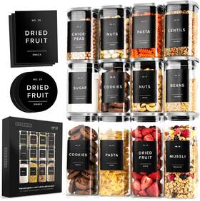 Edelhaus 594213222295 Square Glass Storage Containers With Stainless Steel Lids 12-pack 4