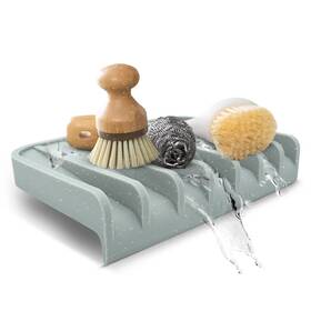 Effilogic 860004246855 Silicone Sponge Holder Self-draining Kitchen Sink Organizer Quick Dry M