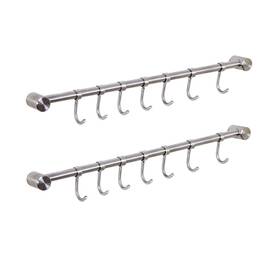 Hook-25-2 Eforwish Kitchen Utensil Racks Rail Wall Mounted Hooks Rack Stainless Steel Ha