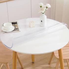 Pvc-59 Eisdroma 45 Inch Round Clear Table Cover Protector For Dining R Pvc-59 Eisdroma 45 Inch Round Clear Table Cover Protector For Dining R