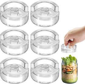 Eispap 739426193040 9pcs Fermentation Glass Weights With Easy Grip Handles Clear Canning