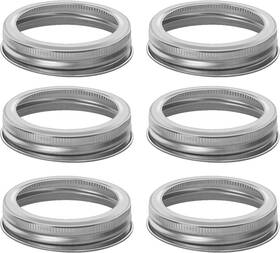 Eispap 739426193347 24pcs 70mm 2.76 Inch Regular Mouth Mason Jar Canning Bands Silver Reusable