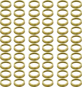 Eispap 739426961496 10pcs Gold 70mm 2.76 Inch Regular Mouth Mason Jar Canning Bands Silver Clear