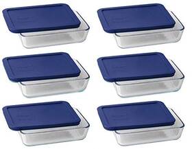 6017471 Ekco 3 Cup Storage Plus Rectangular Dish With Plastic Cover Sold In Packs Of 6