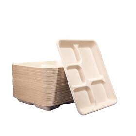El-11025sn Eland Compostable Plates With Compartment 5 Disposable He