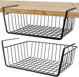 Eleattrun 712251178925 Undershelf Storage Basket Under Shelf Wire Household Medium 2 Pcs