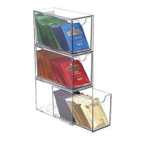 B4c7mf-us601 Elldoo 3 Drawers Tea Bag Organizer Clear Acrylic Stackable Storage Holder F