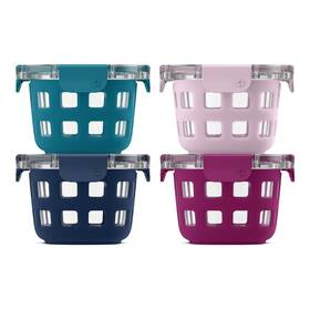 152-2004-910-2 Ello Duraglass 4-pack 2 Cup Reusable Glass Container Jar With Leak Proof Lids