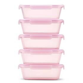 Ello 719961493331 10pc Snap And Nest Meal Prep Food Storage Containers -pink